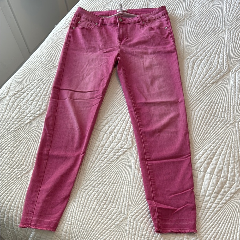 Celebrity Pink Women's Ankle Skinny Jeans in Vivid Pink